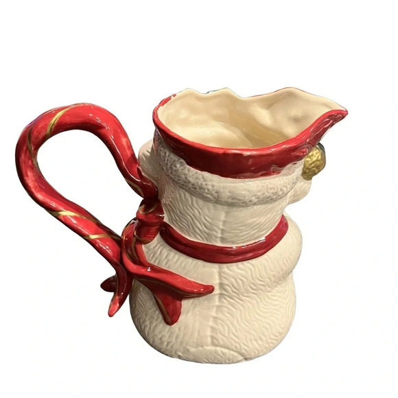 Fitz & Floyd 1995 Teddy Bear and Mouse Pitcher Vintage Christmas - Picture 2 of 6